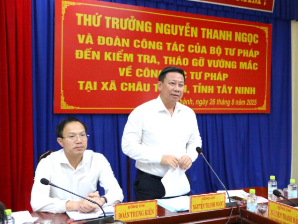 Thứ trưởng Nguyễn Thanh Ngọc làm việc với Tây Ninh: Nhận diện đúng những điểm nghẽn để tháo gỡ khó khăn